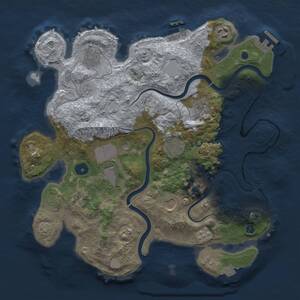 Thumbnail Rust Map: Procedural Map, Size: 3500, Seed: 35242138, 14 Monuments