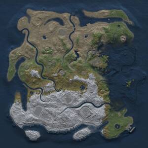 Thumbnail Rust Map: Procedural Map, Size: 4500, Seed: 132909490, 16 Monuments