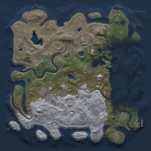Thumbnail Rust Map: Procedural Map, Size: 4500, Seed: 260089746, 16 Monuments