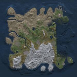 Thumbnail Rust Map: Procedural Map, Size: 3800, Seed: 661766, 16 Monuments