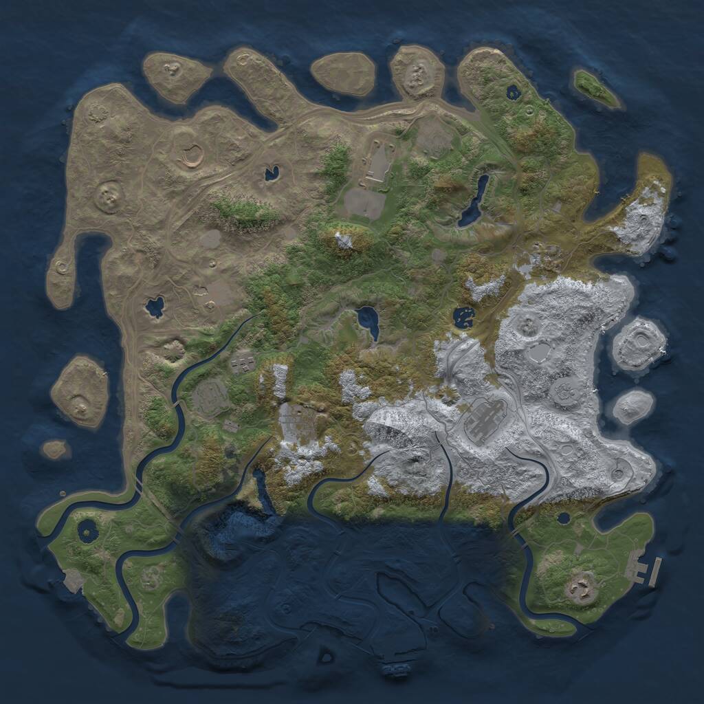 Rust Map: Procedural Map, Size: 4700, Seed: 77676676, 17 Monuments