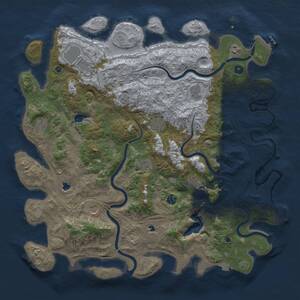 Thumbnail Rust Map: Procedural Map, Size: 4800, Seed: 251612223, 17 Monuments