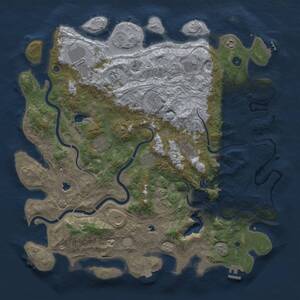 Thumbnail Rust Map: Procedural Map, Size: 4800, Seed: 251612223, 17 Monuments