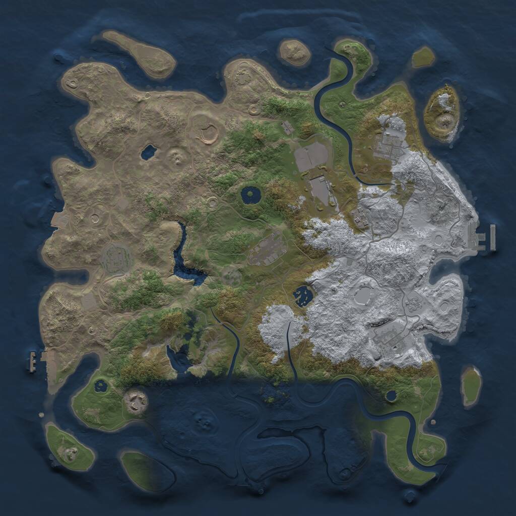Rust Map: Procedural Map, Size: 4000, Seed: 310348762, 15 Monuments