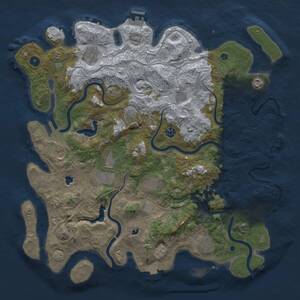 Thumbnail Rust Map: Procedural Map, Size: 4500, Seed: 2138304121, 16 Monuments