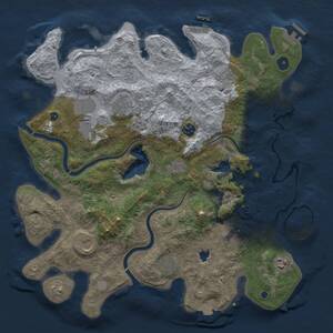 Thumbnail Rust Map: Procedural Map, Size: 4000, Seed: 333214970, 16 Monuments