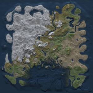 Thumbnail Rust Map: Procedural Map, Size: 5000, Seed: 96477, 17 Monuments