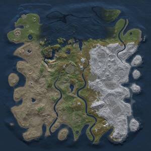 Thumbnail Rust Map: Procedural Map, Size: 4500, Seed: 180506085, 16 Monuments