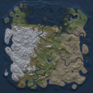 Thumbnail Rust Map: Procedural Map, Size: 5800, Seed: 6555127, 17 Monuments