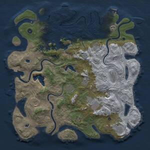 Thumbnail Rust Map: Procedural Map, Size: 4500, Seed: 685896859, 17 Monuments