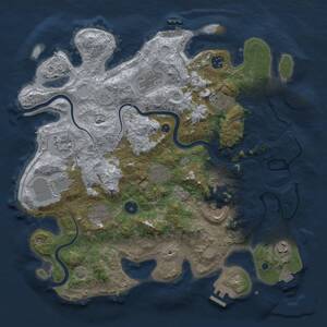 Thumbnail Rust Map: Procedural Map, Size: 3850, Seed: 11090149, 16 Monuments