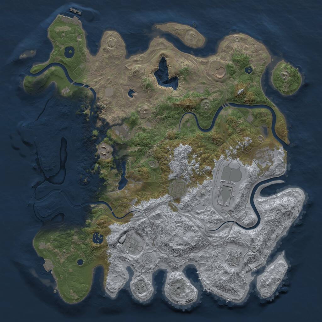 Rust Map: Procedural Map, Size: 4300, Seed: 20260205, 16 Monuments