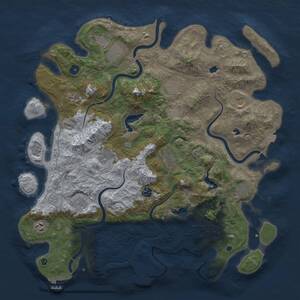 Thumbnail Rust Map: Procedural Map, Size: 4500, Seed: 99931428, 17 Monuments