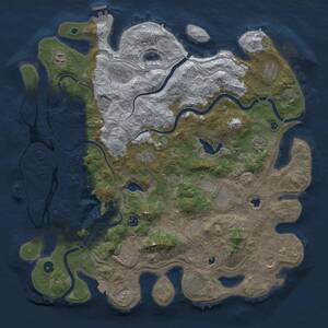 Thumbnail Rust Map: Procedural Map, Size: 4500, Seed: 759848388, 17 Monuments