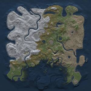 Thumbnail Rust Map: Procedural Map, Size: 4500, Seed: 24123, 17 Monuments