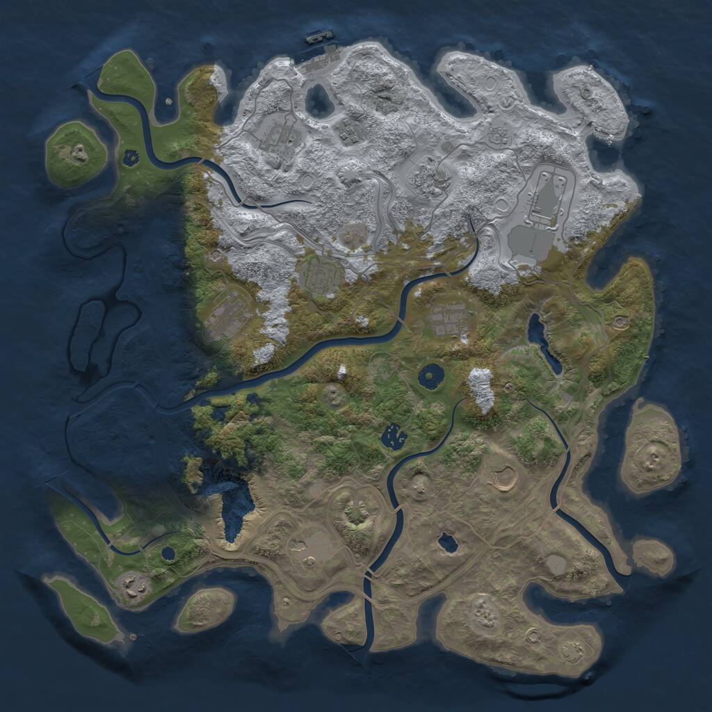 Rust Map: Procedural Map, Size: 4250, Seed: 1601814360, 16 Monuments