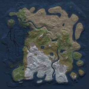 Thumbnail Rust Map: Procedural Map, Size: 4000, Seed: 752152199, 13 Monuments