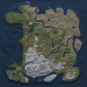 Thumbnail Rust Map: Procedural Map, Size: 4500, Seed: 31689, 16 Monuments