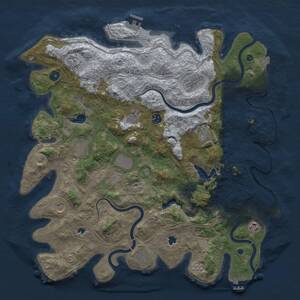 Thumbnail Rust Map: Procedural Map, Size: 4500, Seed: 707891429, 17 Monuments