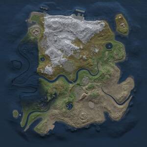 Thumbnail Rust Map: Procedural Map, Size: 3250, Seed: 911994363, 13 Monuments