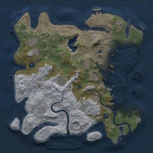 Thumbnail Rust Map: Procedural Map, Size: 4000, Seed: 940003127, 15 Monuments