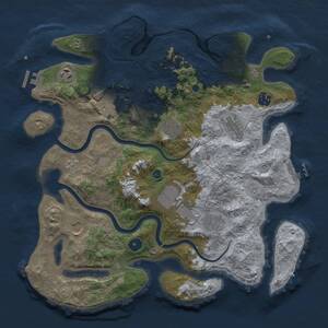 Thumbnail Rust Map: Procedural Map, Size: 3800, Seed: 987654322, 15 Monuments