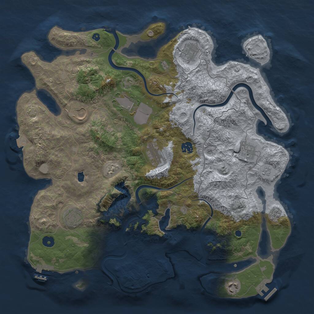 Rust Map: Procedural Map, Size: 4000, Seed: 618167526, 15 Monuments