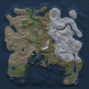 Thumbnail Rust Map: Procedural Map, Size: 4000, Seed: 618167526, 15 Monuments