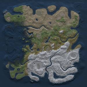 Thumbnail Rust Map: Procedural Map, Size: 4500, Seed: 73470846, 17 Monuments
