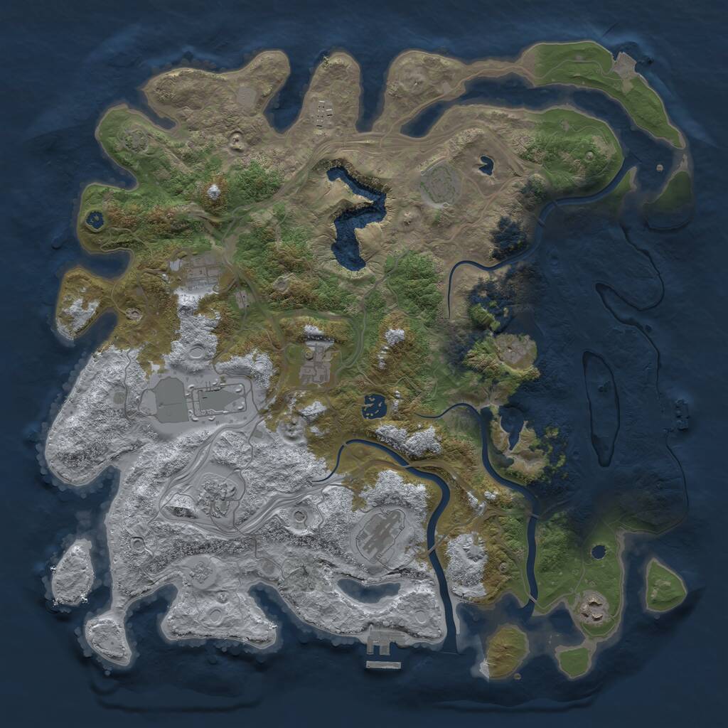 Rust Map: Procedural Map, Size: 4250, Seed: 1798306026, 16 Monuments