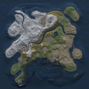 Thumbnail Rust Map: Procedural Map, Size: 3000, Seed: 2120526871, 11 Monuments