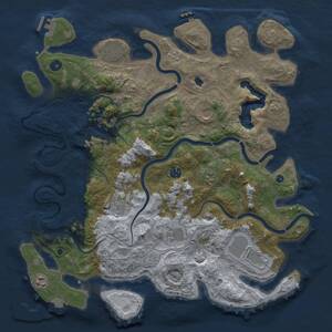 Thumbnail Rust Map: Procedural Map, Size: 4300, Seed: 2546, 15 Monuments