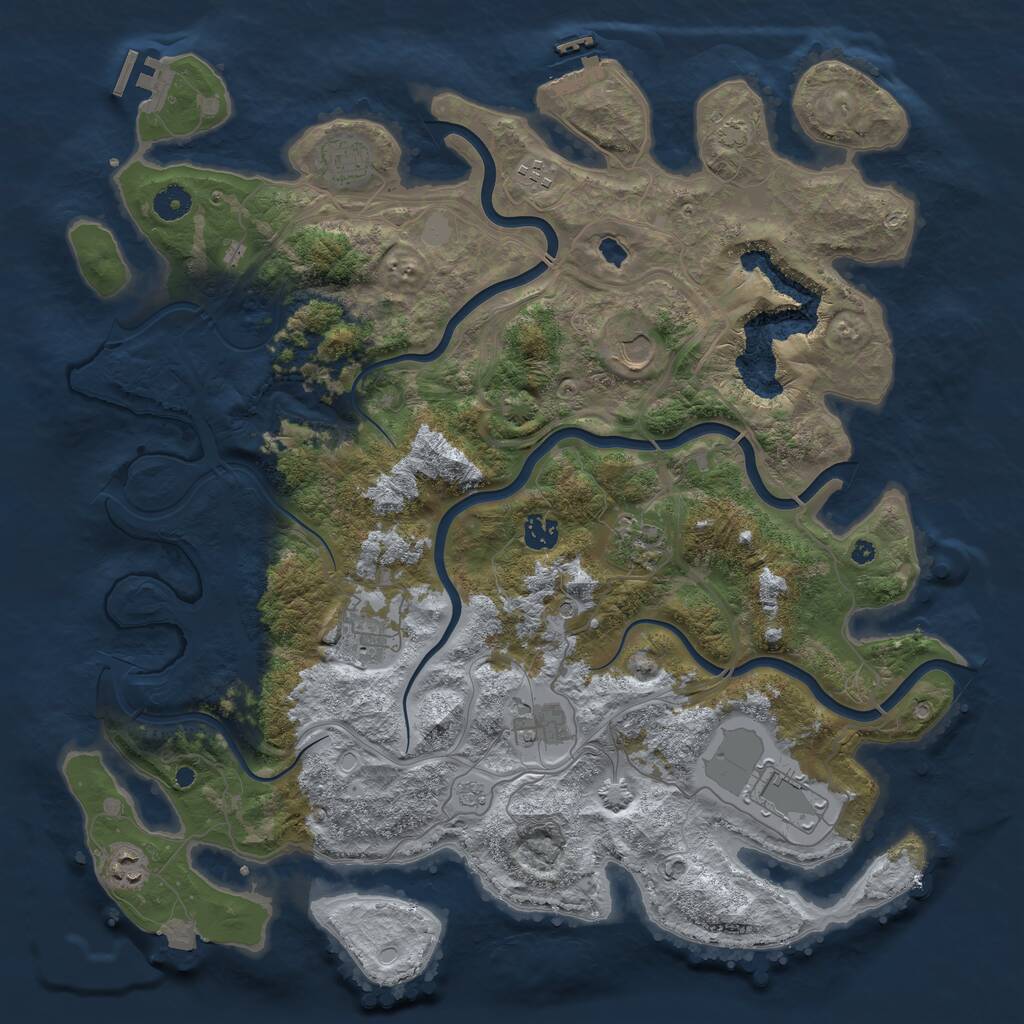 Rust Map: Procedural Map, Size: 4300, Seed: 2546, 15 Monuments