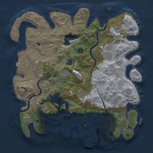 Thumbnail Rust Map: Procedural Map, Size: 4250, Seed: 585546179, 17 Monuments