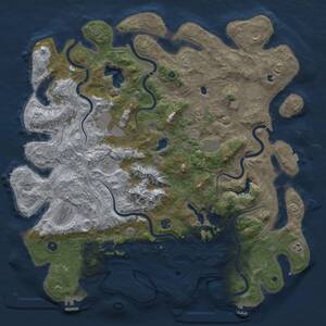 Thumbnail Rust Map: Procedural Map, Size: 5000, Seed: 216289870, 16 Monuments