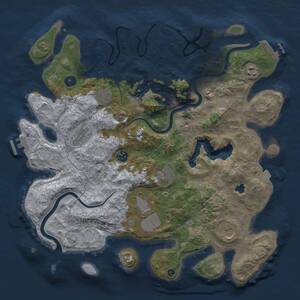 Thumbnail Rust Map: Procedural Map, Size: 4000, Seed: 664202738, 14 Monuments