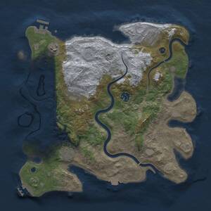 Thumbnail Rust Map: Procedural Map, Size: 3500, Seed: 1900279240, 12 Monuments