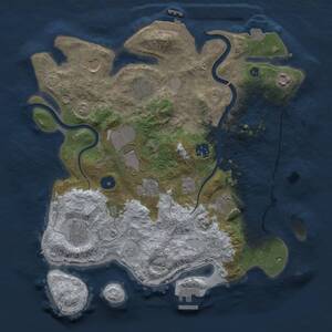 Thumbnail Rust Map: Procedural Map, Size: 3500, Seed: 2026020520, 15 Monuments
