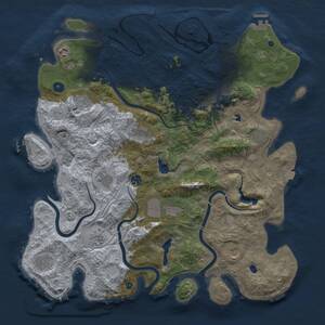 Thumbnail Rust Map: Procedural Map, Size: 4500, Seed: 805547930, 17 Monuments