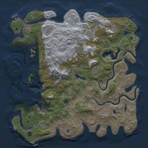Thumbnail Rust Map: Procedural Map, Size: 5000, Seed: 682856042, 17 Monuments
