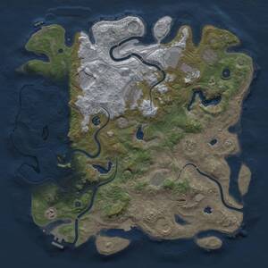 Thumbnail Rust Map: Procedural Map, Size: 4500, Seed: 826344457, 16 Monuments