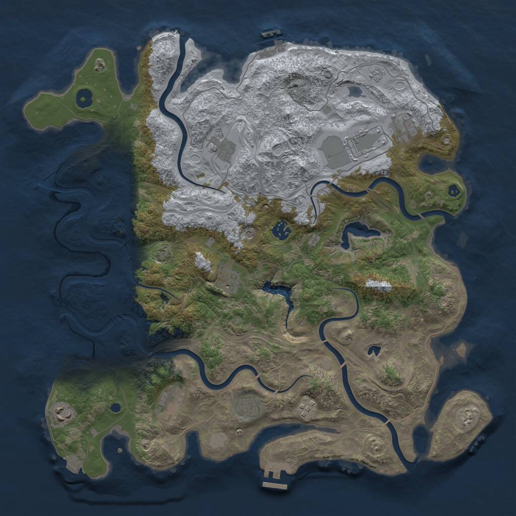 Rust Map: Procedural Map, Size: 4250, Seed: 57156444, 15 Monuments