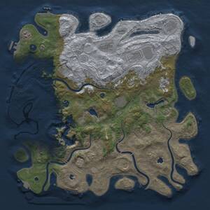 Thumbnail Rust Map: Procedural Map, Size: 4500, Seed: 920643931, 16 Monuments