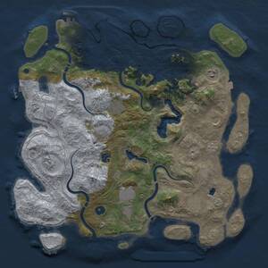 Thumbnail Rust Map: Procedural Map, Size: 4250, Seed: 1542079465, 15 Monuments