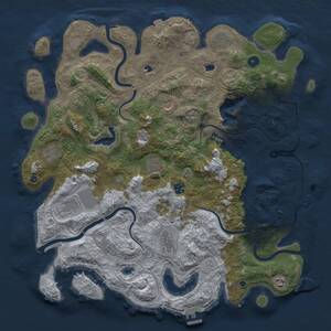 Thumbnail Rust Map: Procedural Map, Size: 4500, Seed: 32520463, 16 Monuments