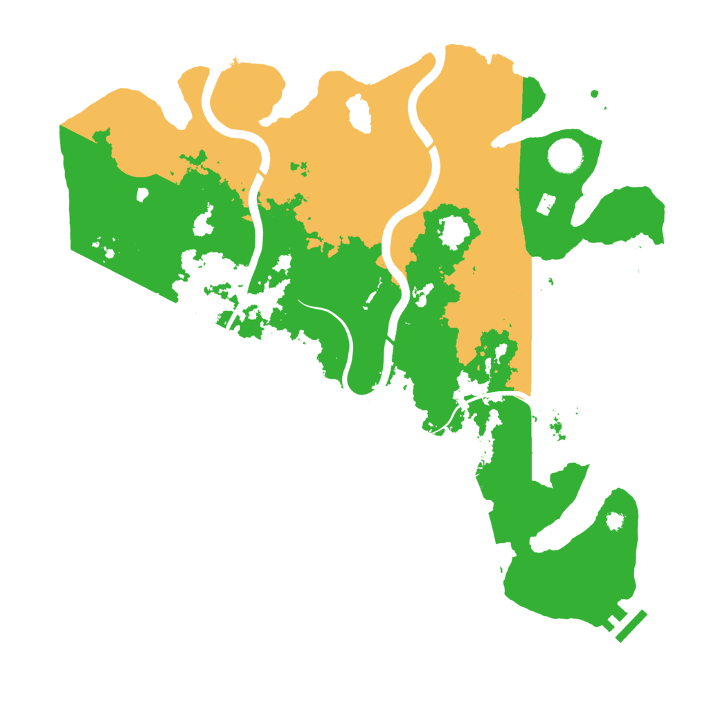 Biome Rust Map: Procedural Map, Size: 3650, Seed: 3