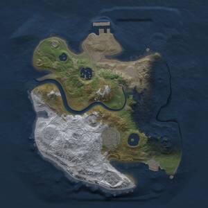 Thumbnail Rust Map: Procedural Map, Size: 2500, Seed: 350676433, 7 Monuments