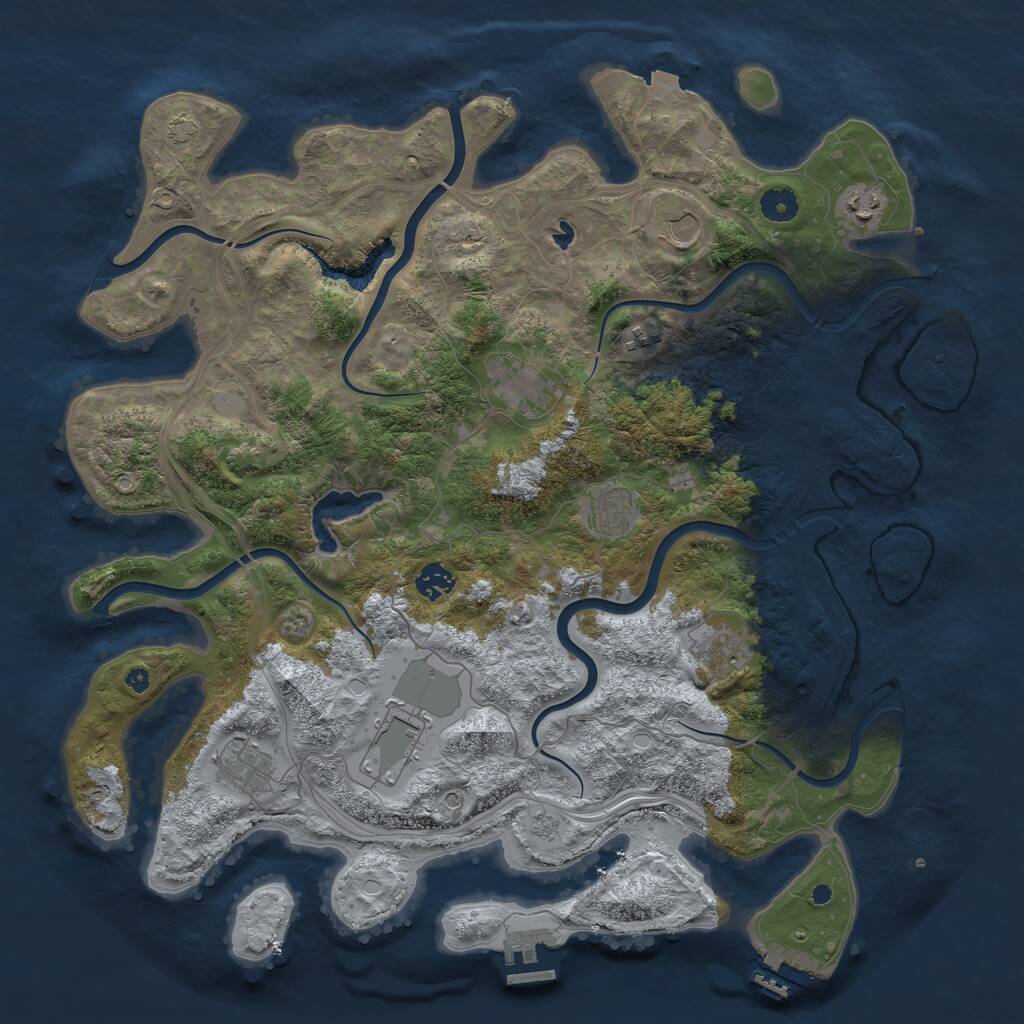 Rust Map: Procedural Map, Size: 4250, Seed: 469182037, 15 Monuments
