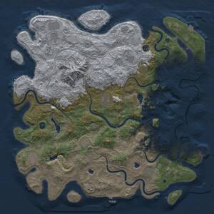Thumbnail Rust Map: Procedural Map, Size: 5000, Seed: 1363087372, 17 Monuments