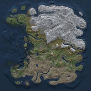 Thumbnail Rust Map: Procedural Map, Size: 4500, Seed: 603824240, 17 Monuments